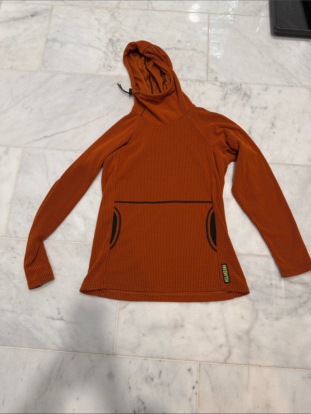 Melanzana hoodie size small, color rust- Women